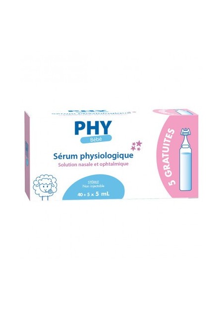 LABORATOIRES GILBERT PHYSIODOSE, Sérum physiologique - Boîte 40 doses + 5 doses offertes