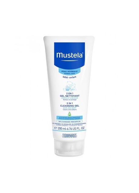 MUSTELA PEAUX NORMALES, 2 En 1 - 200 ml