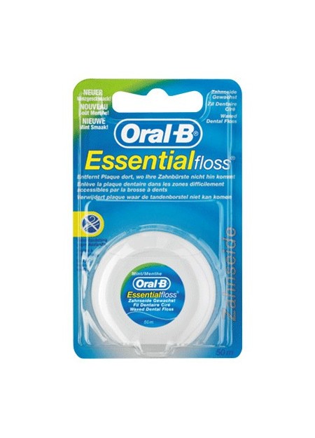 ORAL-B EssentialFloss Fil Dentaire Ciré Menthe 50 Mètres