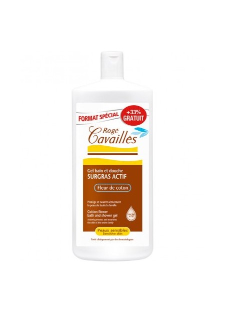ROGÉ CAVAILLES Gel Bain et Douche Fleur de Coton - 1L