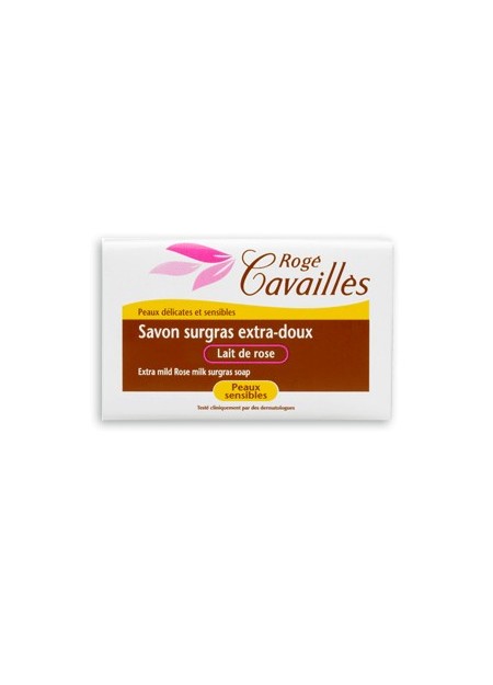 ROGÉ CAVAILLES SAVONS SOLIDES, Savon surgras extra-doux Lait de Rose - 250g