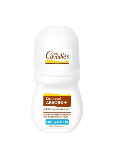 ROGÉ CAVAILLES DEODORANTS, Deo Absorb + Roll On Sans Parfum - 50 ml