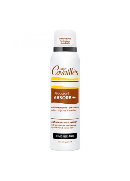 ROGÉ CAVAILLES DEODORANTS, Deo Absorb + Spray Invisible - 150 ml