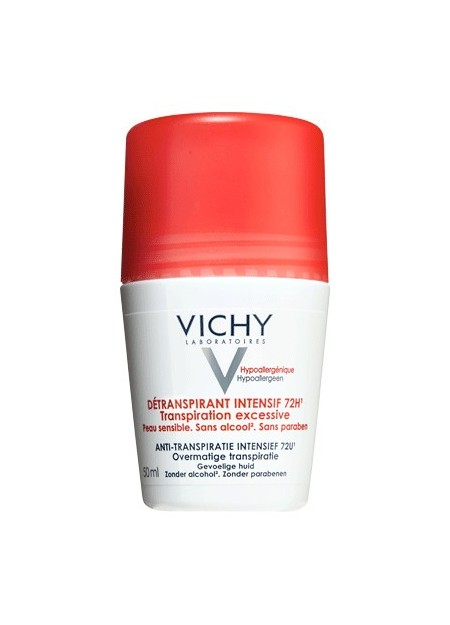 VICHY Détranspirant intensif efficacité 72H, peaux sensibles - Bille 50 ml