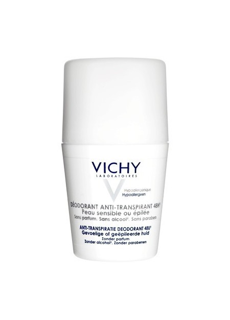 VICHY Déodorant 48H Peaux Sensibles ou Epilées - 50 ml