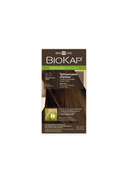 BIOKAP NUTRICOLOR DELICATO TEINTURE POUR CHEVEUX BLOND FONCÉ DORÉ 6.3
