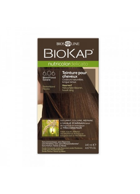 BIOKAP NUTRICOLOR DELICATO TEINTURE POUR CHEVEUX BLOND FONCÉ HAVANE 6.06