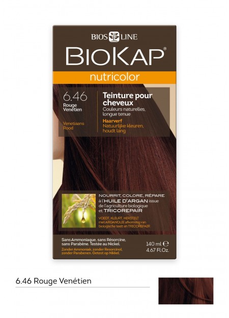 BIOKAP NUTRICOLOR TEINTURE POUR CHEVEUX ROUGE VÉNETIEN 6.46