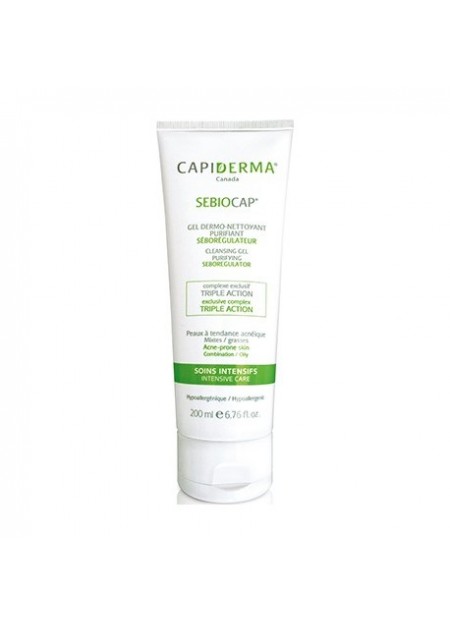 CAPIDERMA SEBIOCAP GEL DERMO-NETTOYANT POUR PEAUX À TENDANCE ACNÉIQUE 200ML