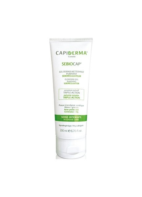 CAPIDERMA SEBIOCAP GEL DERMO-NETTOYANT POUR PEAUX À TENDANCE ACNÉIQUE 200ML