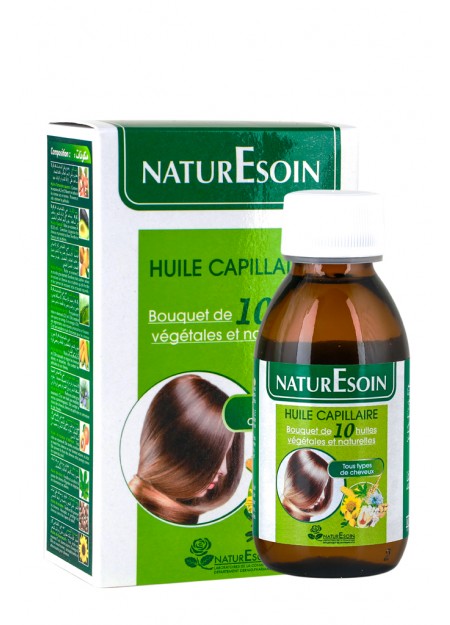 NATURESOIN HUILE CAPILLAIRE 10 HUILES VÉGÉTALES & NATURELLES TOUS TYPES DE CHEVEUX