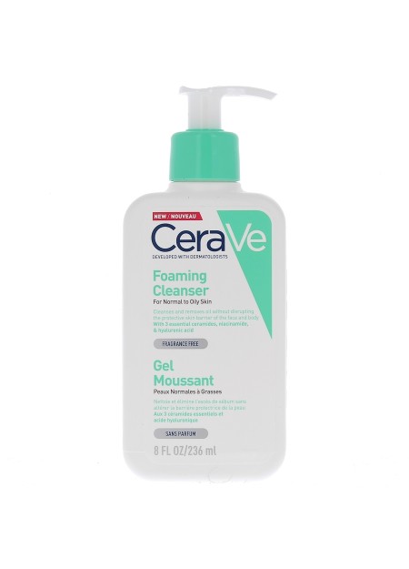 CERAVE GEL MOUSSANT PEAUX NORMALES À GRASSES 236ML