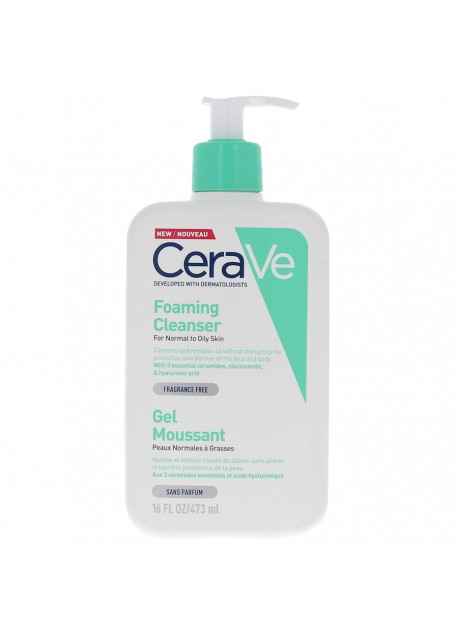 CERAVE GEL MOUSSANT PEAUX NORMALES À GRASSES 473ML