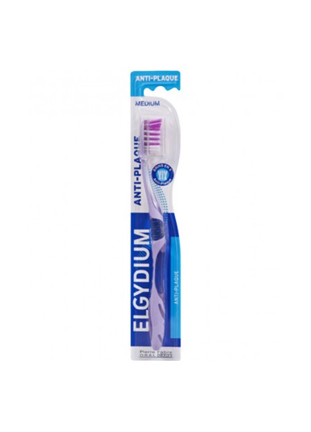 ELGYDIUM Brosse à Dents Anti-Plaque Medium