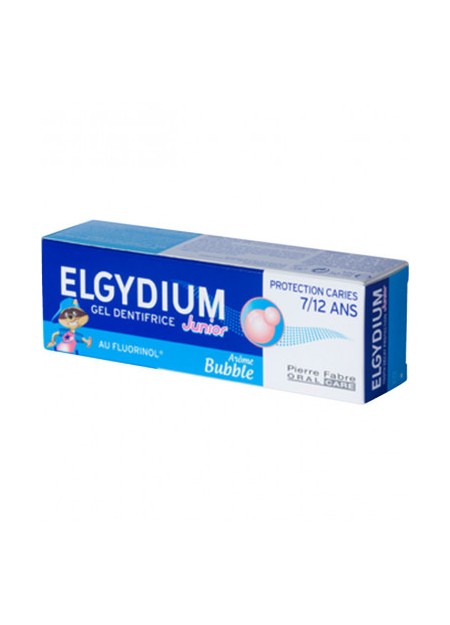 ELGYDIUM JUNIOR Gel Dentifrice Bubble 7/12 Ans. Tube 50ml