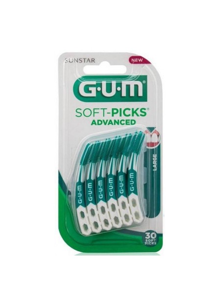 GUM Soft Picks Advanced large  30 bâtonnets inter-dentaires