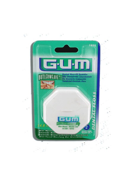 GUM DENTAL FLOSS Fil Dentaire Ciré Menthe 1855