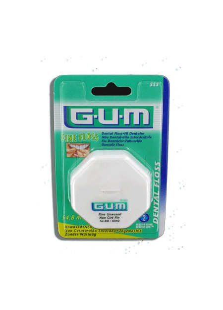 GUM DENTAL FLOSS Fil Dentaire Non Ciré 555