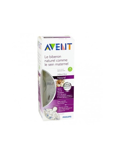 AVENT Biberon en Verre Natural 1m+ 240ml
