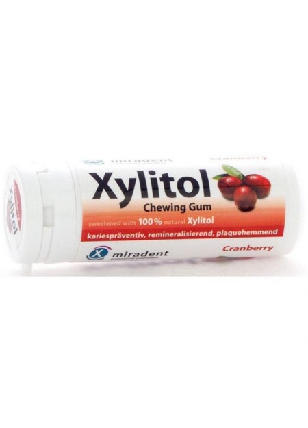 MIRADENT XYLITOL CHEWING GUM CRANBERRY