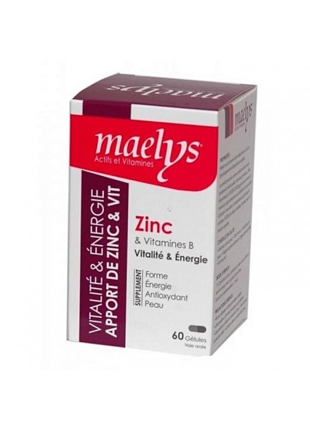 MAELYS ZINC & VITAMINES B VITALITÉ 60 GÉLULES
