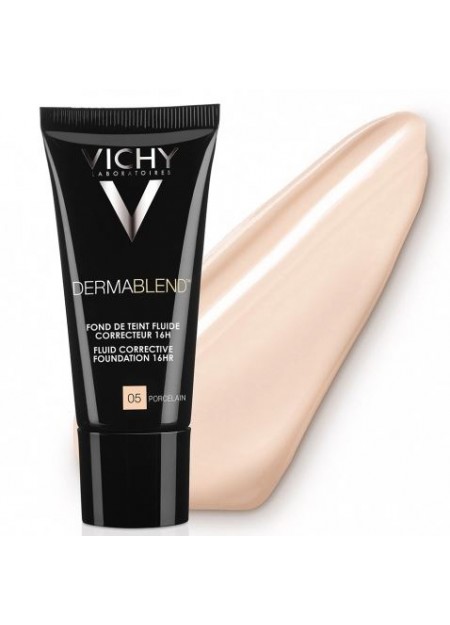 VICHY DERMABLEND FOND DE TEINT FLUIDE CORRECTEUR 16H SPF35 30ML - 05 PORCELAINE