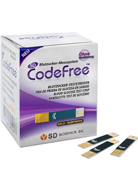 Codefree 50 bandelettes sans code pour le SD Codefree lecteur de glycémie