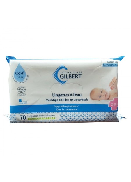 Gilbert Lingettes à l'Eau 70 lingettes