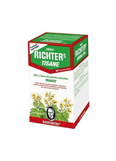 RICHTER Tisane 100% à base de plantes naturelles Transit, 20 sachets 40 g
