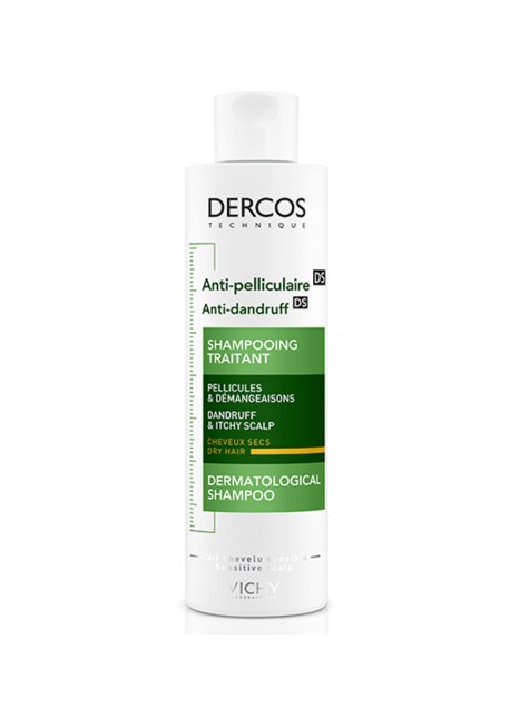 Vichy Dercos Shampooing Antipelliculaire – Cheveux Secs – 200 ml