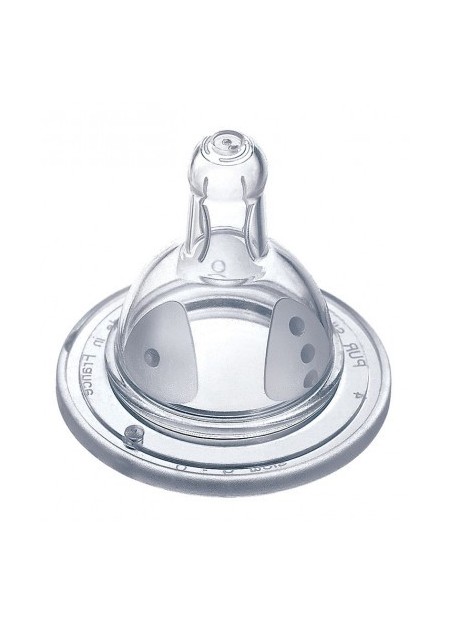 DODIE Tétine Initiation+ ronde 3 vitesses col large 0-6 mois silicone débit 2