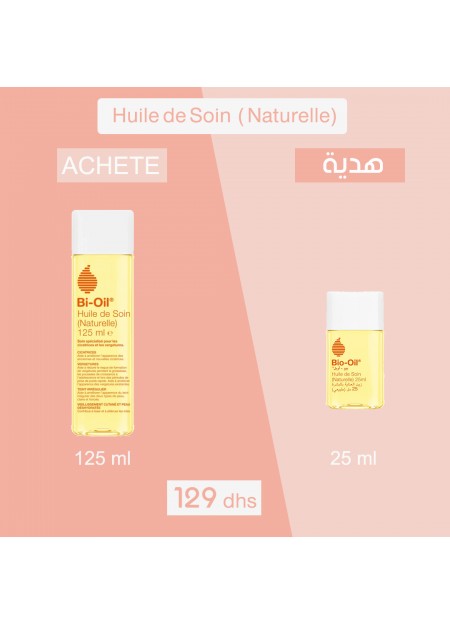 BIO OIL NATURELLE 125ML + 60 ml offert