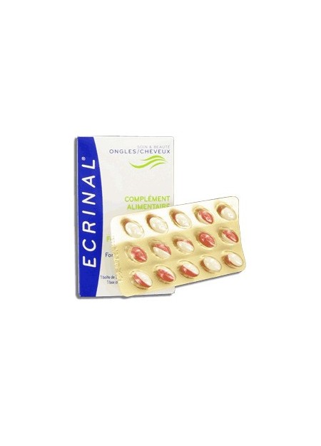 ECRINAL Complément Alimentaire Ongles & Cheveux. Boîte 30 Caps