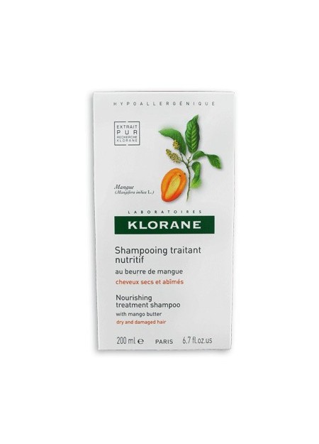 KLORANE Shampooing Traitant Nutritif au Beurre de Mangue - 200 ml