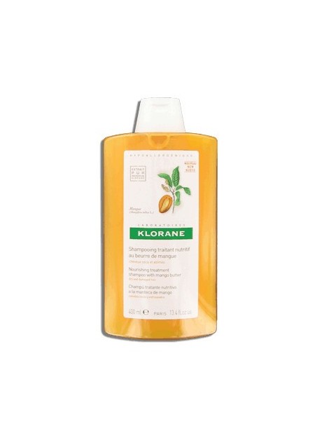 KLORANE Shampooing Traitant Nutritif au Beurre de Mangue - 400 ml