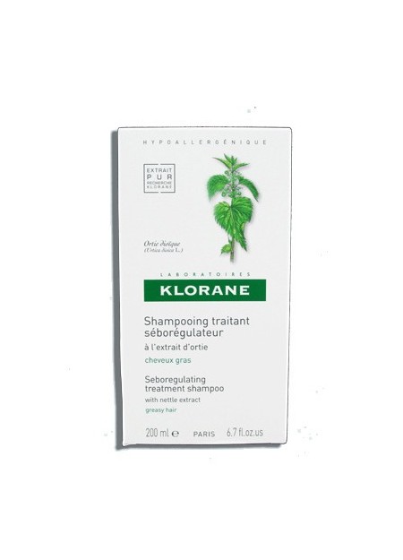 KLORANE Shampooing Traitant Séborégulateur à l'extrait d'Ortie - 200 ml