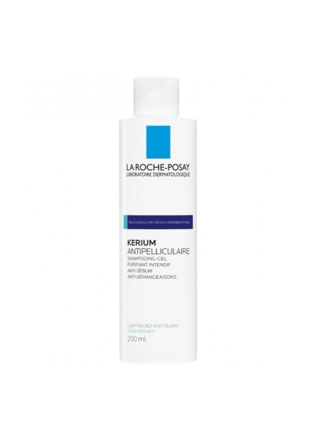 LA ROCHE-POSAY KERIUM, Shampooing-Gel Pellicules Grasses - 200 ml