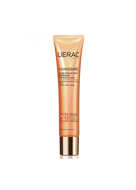 LIERAC SUNISSIME, Fluide protecteur énergisant SPF50+ anti age global - 40 ml